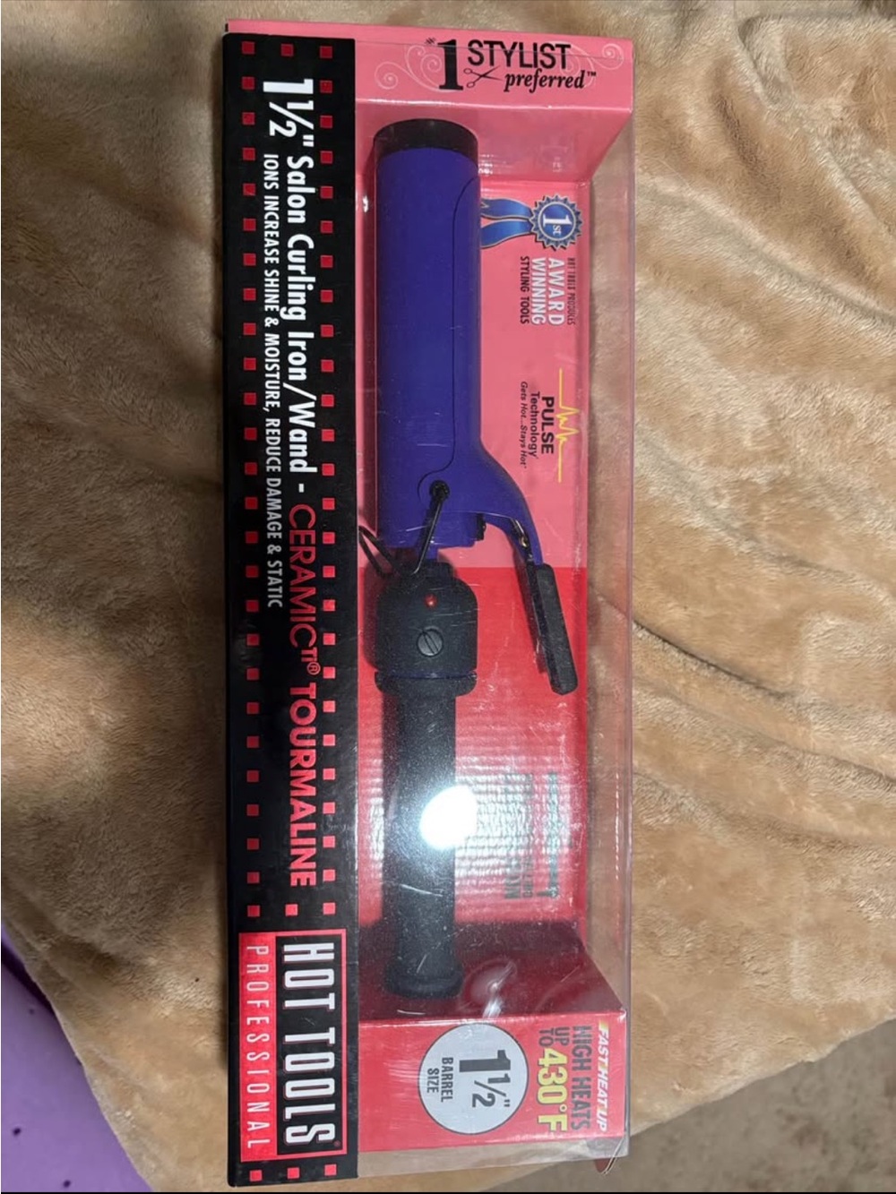 Hot Tools Professional 1½" Ceramic Tourmaline Curling Iron - Purple